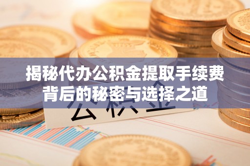 芦洲揭秘代办公积金提取手续费背后的秘密与选择之道