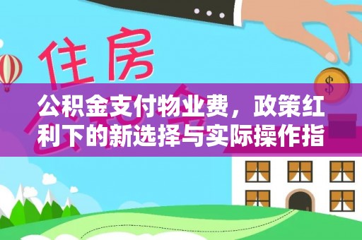 芦洲公积金支付物业费，政策红利下的新选择与实际操作指南